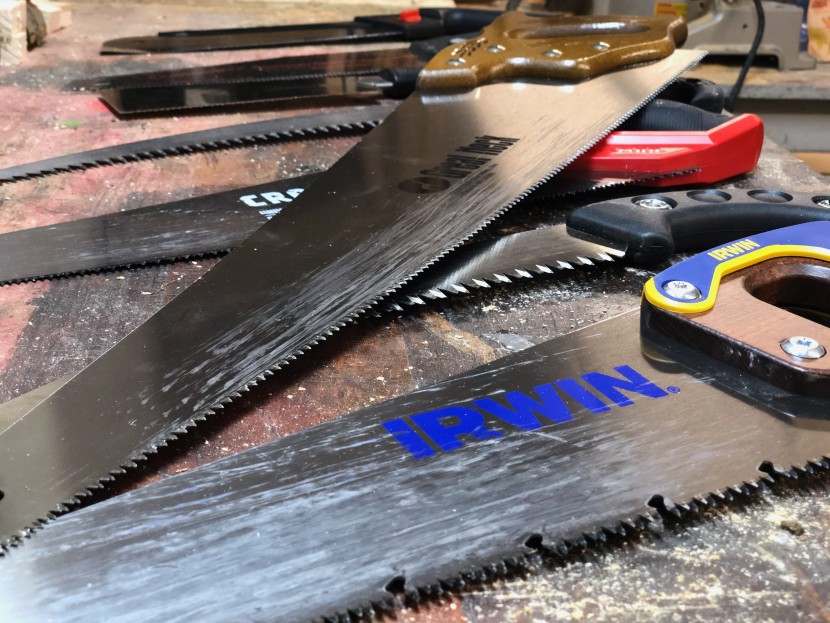 a pile of test saws. the large gullets on the irwin protouch...