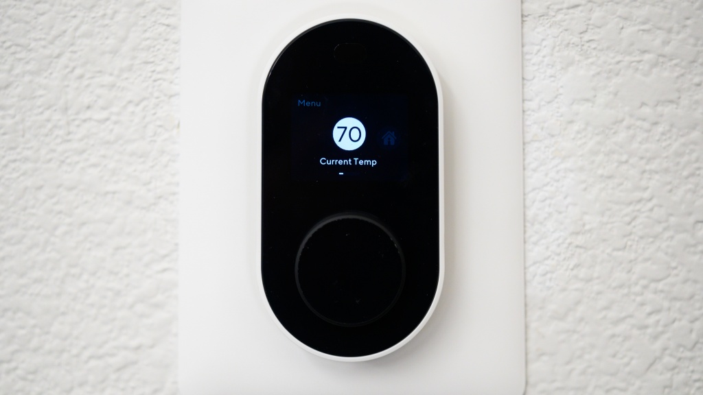 wyze thermostat - we found the app mirrors the appearance of this thermostat.