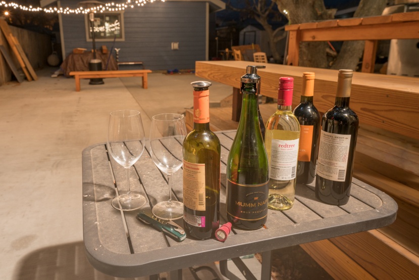 wine tasting and stopper testing night.