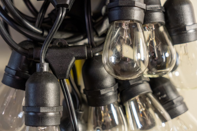string lights - durable string lights with hanging bulbs in incandescent edison style.