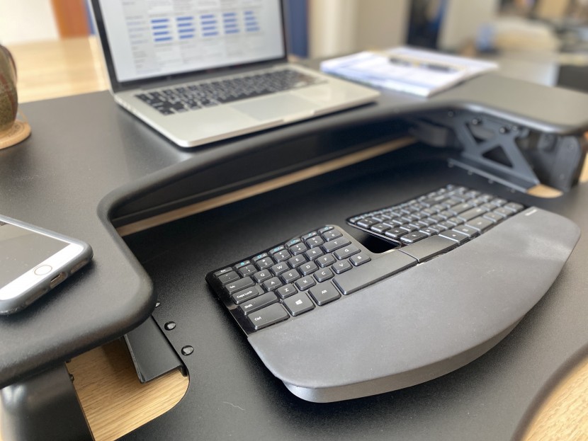 standing desk converter - sleek and burly are two adjectives that come to mind when describing...