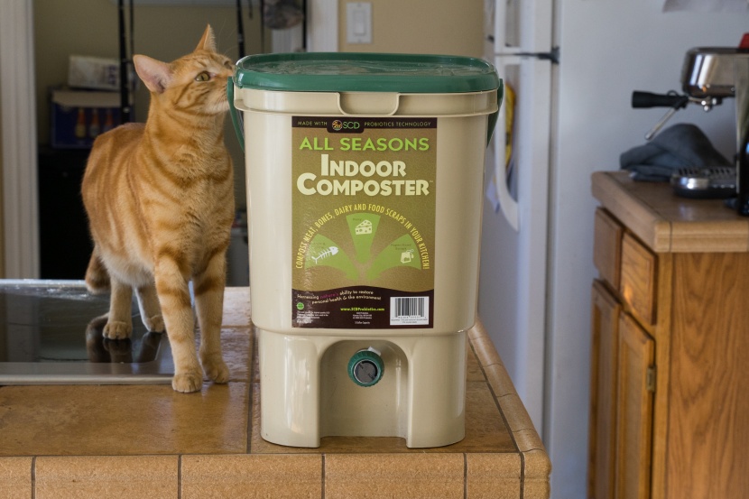 compost bin - while sensitive noses may be able to detect some odors from this...