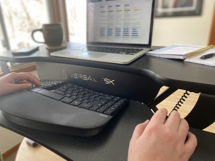 standing desk converter - it&#039;s hard not to be impressed with the quality of the versadesk...