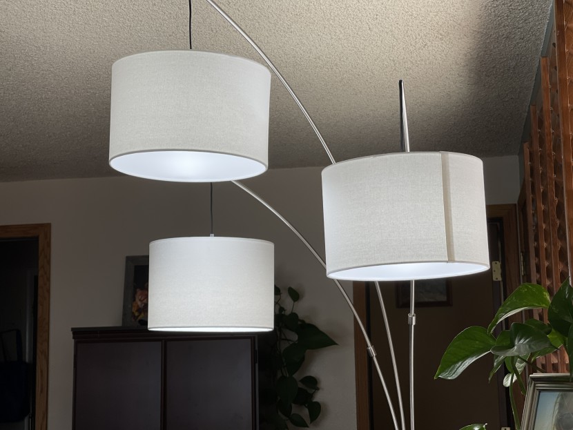 floor lamp - the adesso trinity 3 provides plenty of illumination with its...