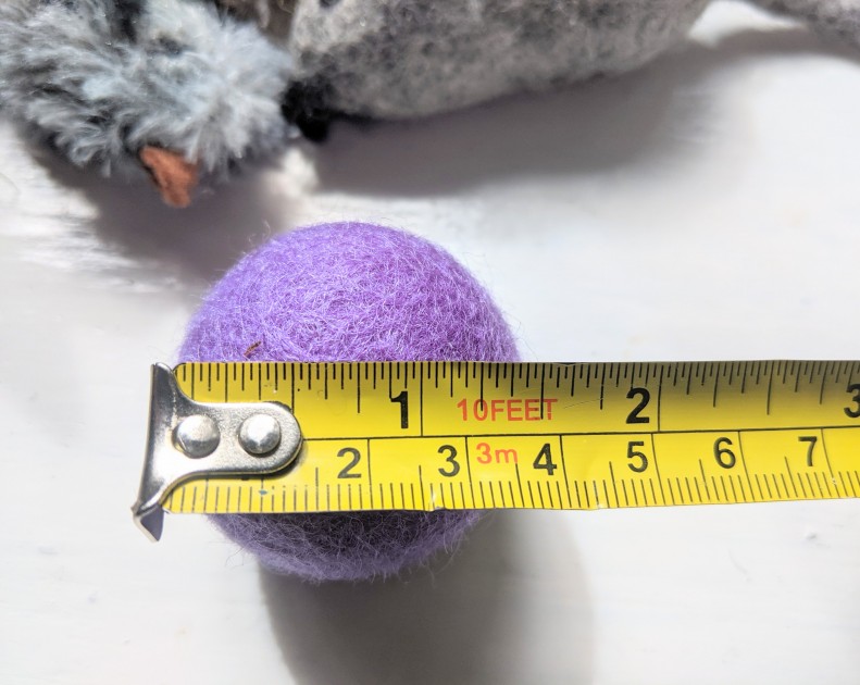 earthtone's 1.5 inch felt wool ball is an eco-friendly choice.