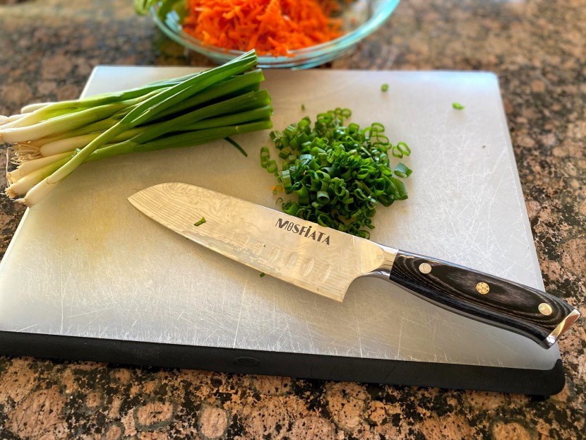 santoku knife - the mosfiata is super comfortable to hold and does ok with precise...