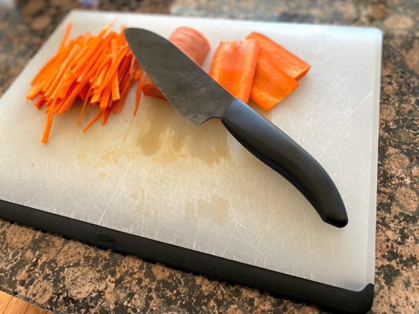 santoku knife - this ceramic blade is super sharp and is capable of facilitating...