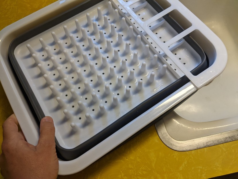 the masirs rack collapses down to less than 2", making for an easy...