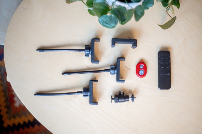 ring light - all the add-ons that come with the neewer digital. on the left, the...