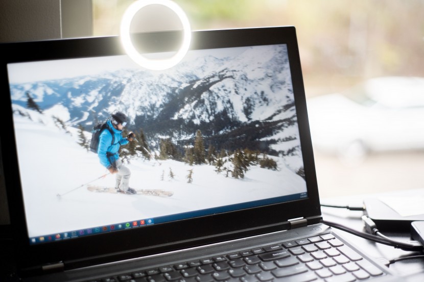 the auxiwa clip-on is bright enough to help out a laptop webcam, but...