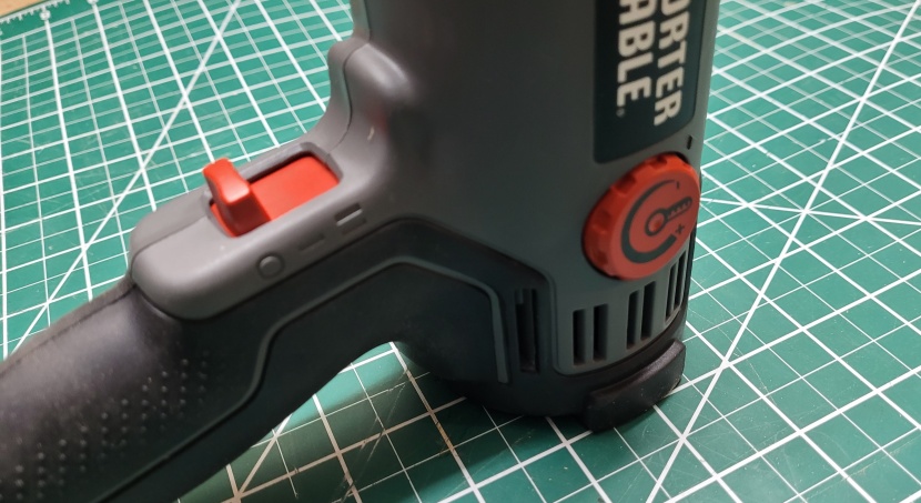 heat gun - the hefty porter-cable heat gun is solidly stable when balanced on...