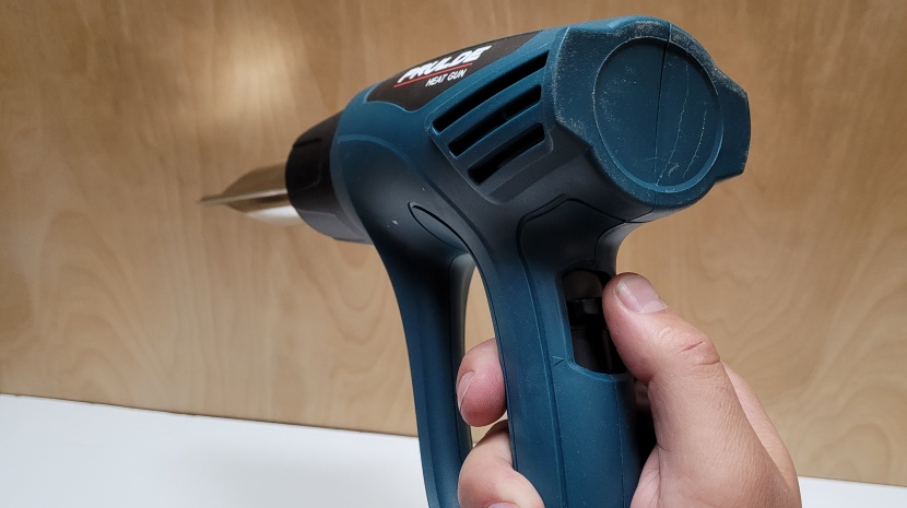 heat gun - the wide fins on the back of the prulde made it quite stable in a...