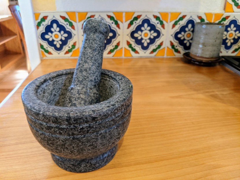 mortar and pestle - the tera is versatile due to its size and capacity.