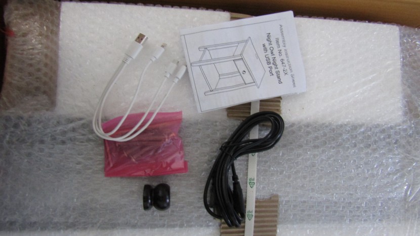 the casual home night owl nightstand with usb ports comes with a...