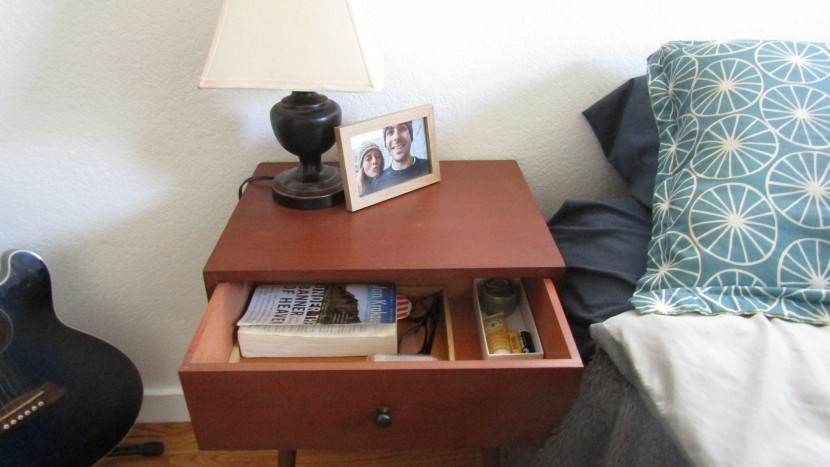 nightstand - we loved how roomy the drawer in the decor therapy mid century one...