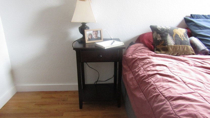 the casual home night owl nightstand with usb ports has a slightly...