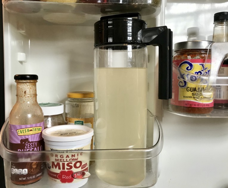 iced tea pitcher - the takeya is tall. it fits in the door of the refrigerator with...