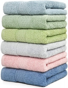 DYHOLILAND Hand Towels for Bathroom 100% Cotton Soft Highly Absorbent Hand  Towel