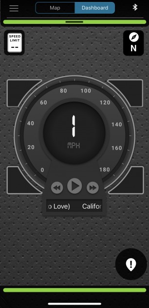 the app has a very sleek dashboard.
