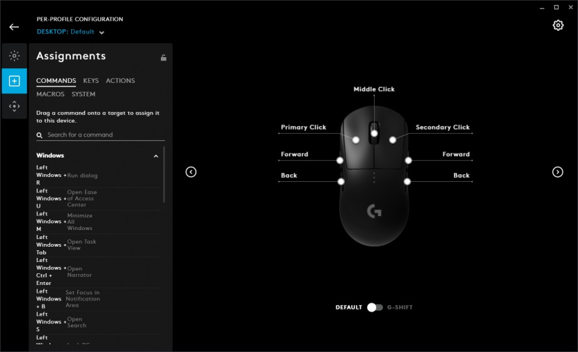 the logitech g pro has a total of seven buttons, each fully...