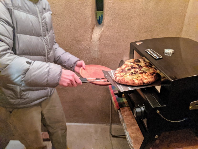 bakerstone original - the excitement of pulling out a fresh pizza, right outside your...