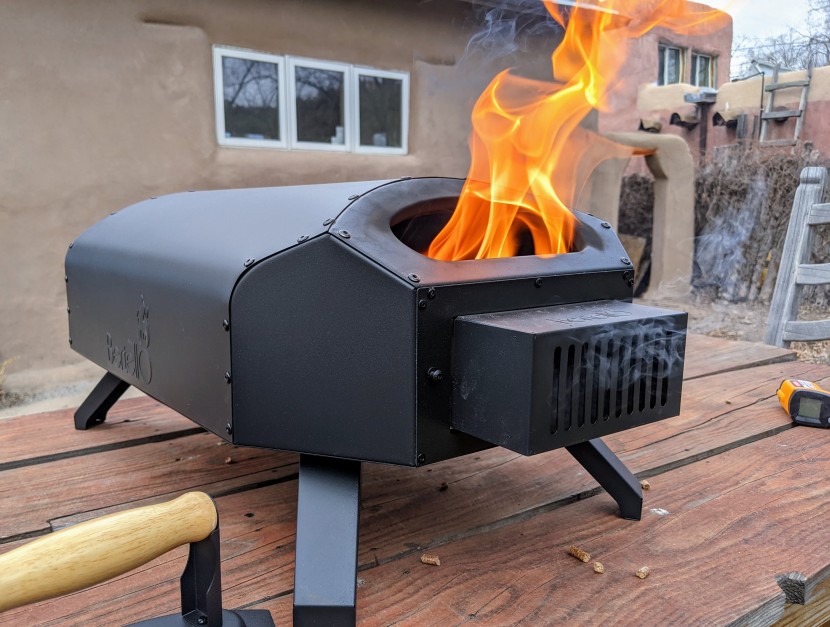 bertello outdoor - the blowback from the firebox can be both surprising and...