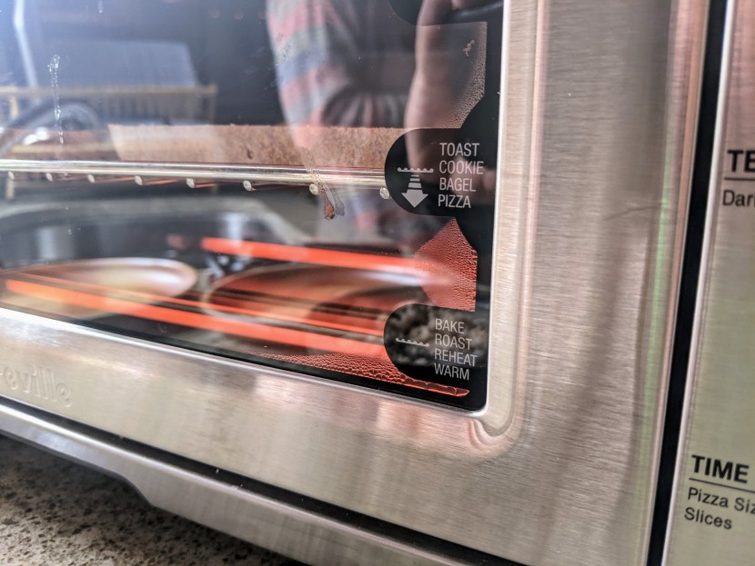breville smart oven - this oven is clearly marked with manufacturer suggestions, down to...
