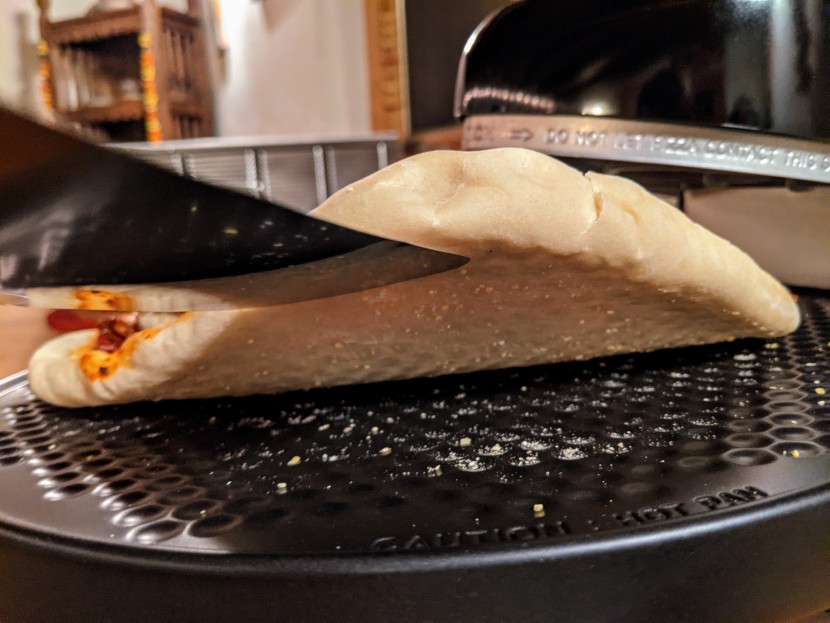 presto pizzazz plus - it is difficult to push the crust much past the point of being soft...