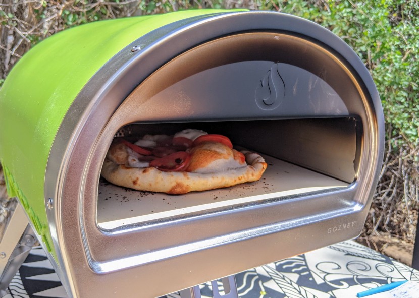 gozney roccbox - the charring on the stainless steel finish of the front of the oven...