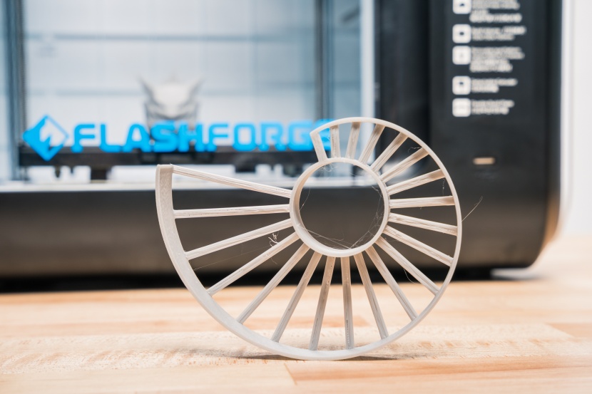 flashforge adventurer 3 - there was some stringing but the bridging test came out great.