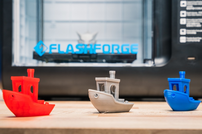 flashforge adventurer 3 - our fleet of tiny tugboats made by this machine.