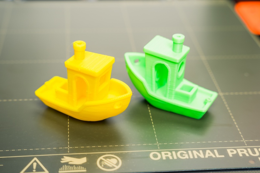 prusa i3 mk3s+ - the benchy tugboats made by the prusa i3 came out quite nice.