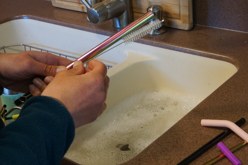 metal straw - the hi-ware angled tips jumbo straw was the easiest straws to clean...