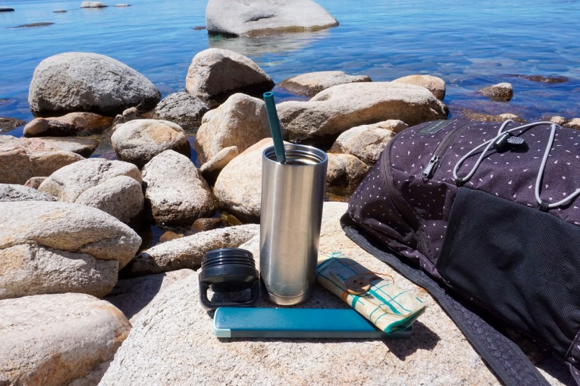 metal straw - the oxo straw set was a favorite for taking with us on the go.