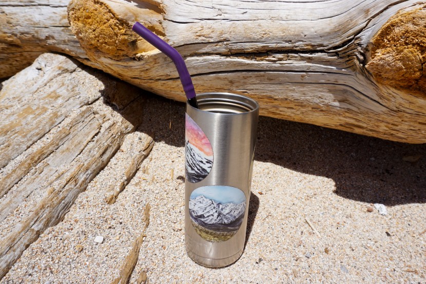 metal straw - the senneny is the most pleasant long straw to use with bigger...