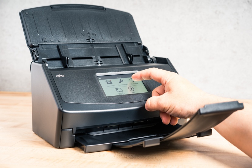 fujitsu scansnap ix1600 - the large and intuitive interface of the fujitsu scansnap ix1600 is...