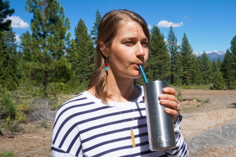 the oxo straw is nice to use and feels good against the lips.