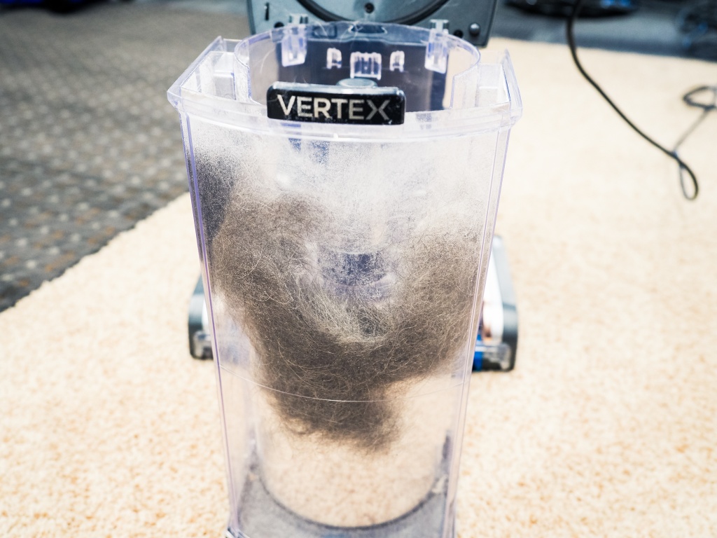 shark vertex - the vertex had no issues with pet hair, easily picking up almost...