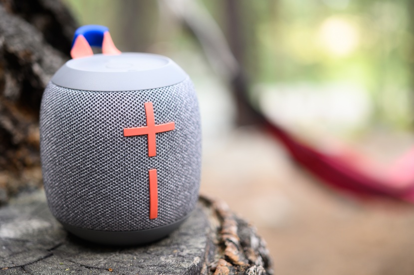 ultimate ears wonderboom 2 - this model has an outdoor boost feature that cranks the mids a bit...