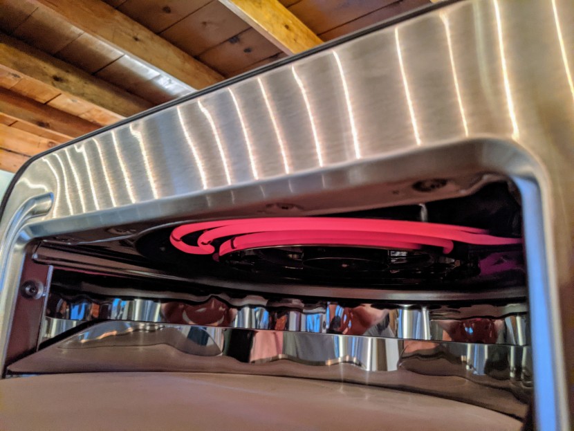 breville smart oven pizzaiolo - the heat from the individual heating elements on the top of the oven...