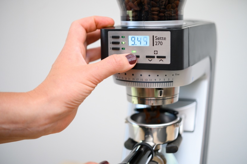 coffee grinder - it might look like the sette has lots of buttons, but they are...