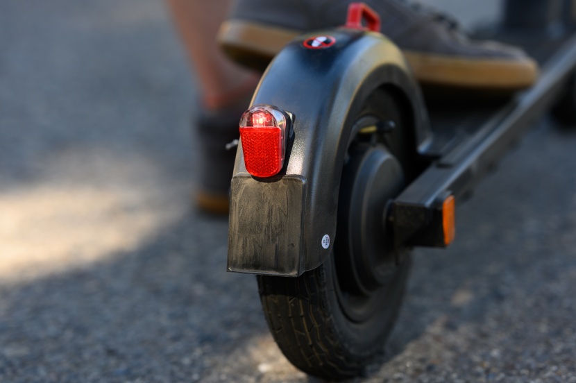 electric scooter - large pneumatic wheels improve the comfort and safety of the ride.