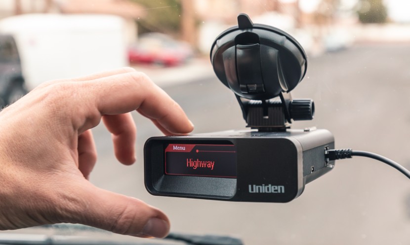 radar detector - here is the uniden r7 in highway mode.