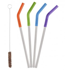 VEHHE Metal Straws Drinking Straws 10.5 Stainless Steel Straws Reusable 8  Set - Ultra Long Rainbow Color-Cleaning Brush for 20/30 Oz for Yeti