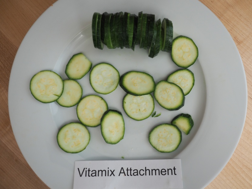 the zucchini is little tapered but the slices are pretty consistent.