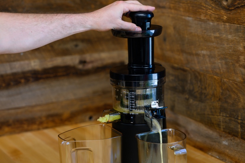 hurom slow juicer - the hurom h-aa has a 2 inch chute, which is better suited to foods...