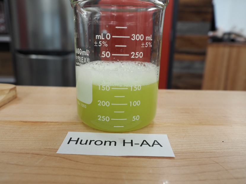 as opposed to the cucumber juice from the masticating hurom h-aa...