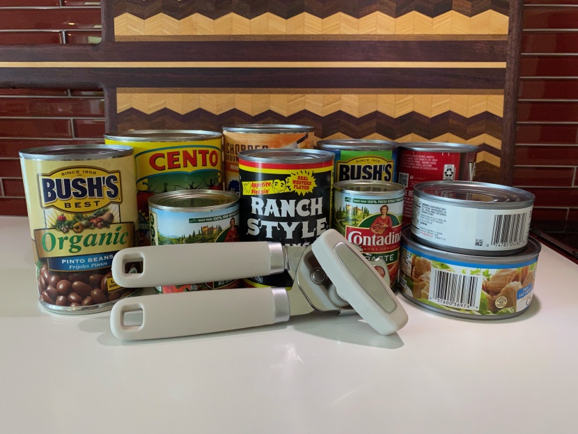 just a selection of the many canned products we became familiar...