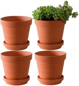 LE TAUCI Large Plant Pots Set, 10/8/6 Inch Ceramic Planters for