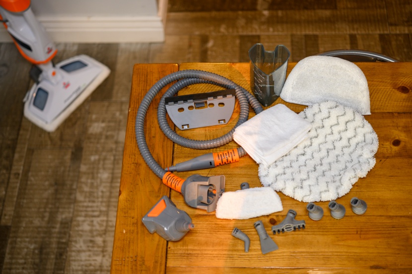 steam mop - a seriously impressive number of attachments, ready to help you keep...
